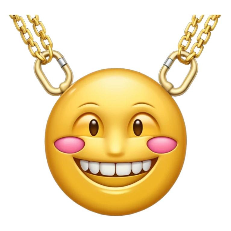 Emojis malandros con dientes de oro y cadenas de oro en el cuello  sticker