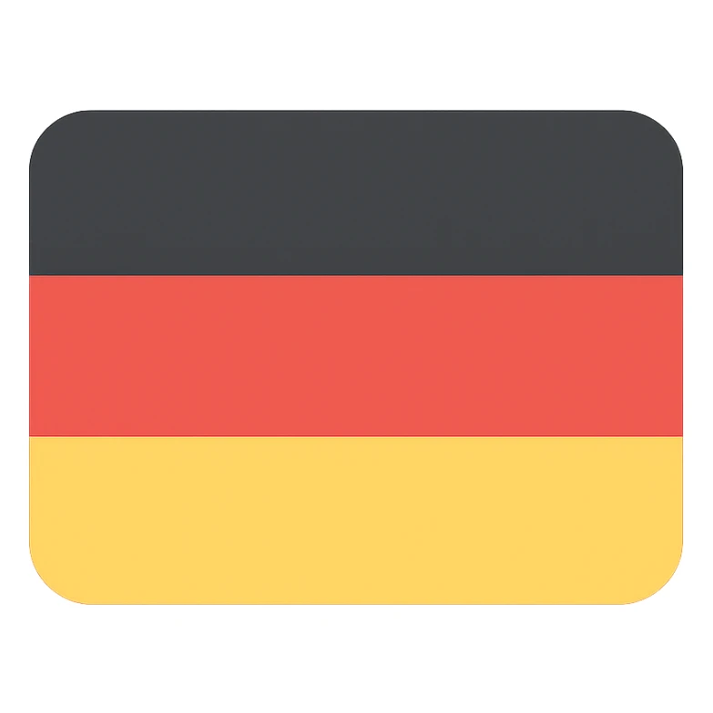 Germany FRG country flag icon with colors sticker