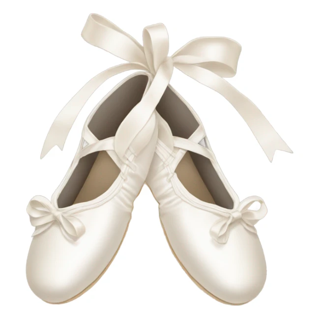 Crossed white ballet shoes with long and beautiful corses design sticker