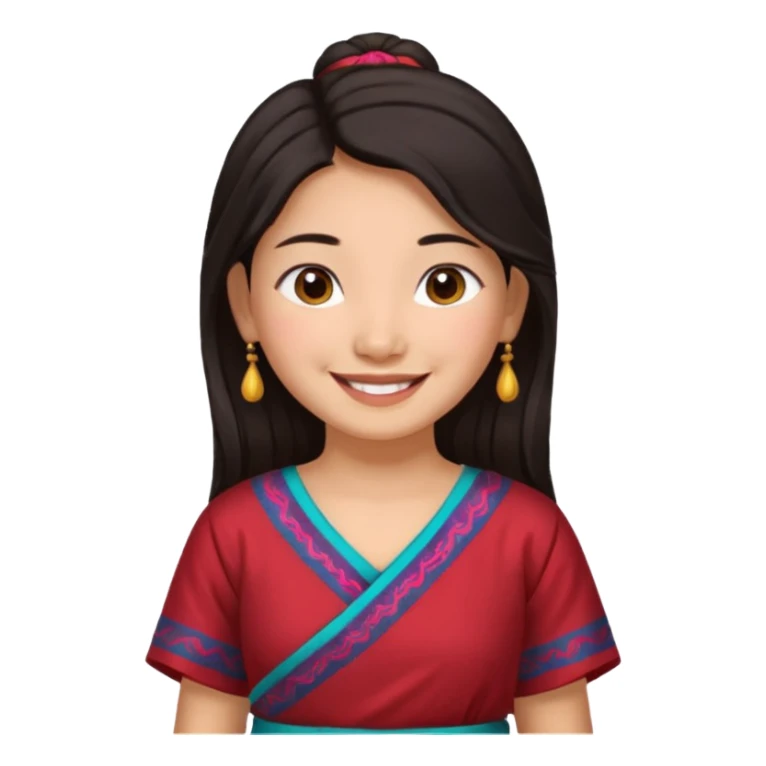 Gurung dress girl nepali sticker