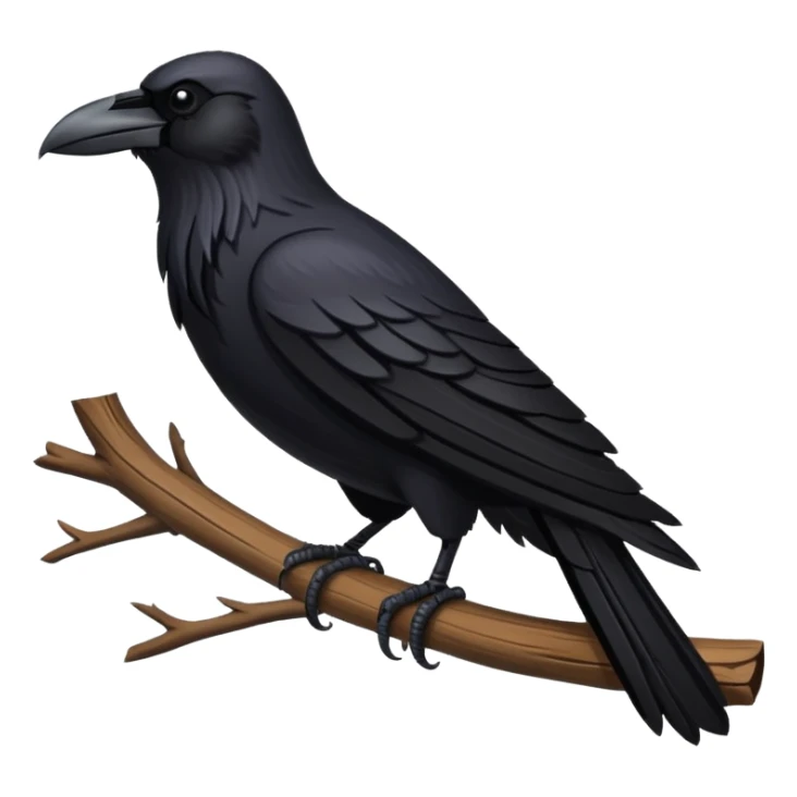 a cartoon Viking raven sticker