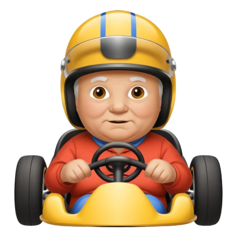 Old fat guy in gokart sticker