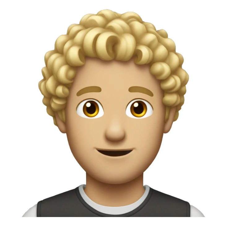 a guy with curly blond hair sticker