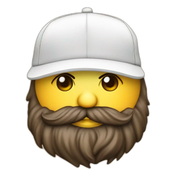 Joven piel blanca gorra levemente gordo dj con barba sticker