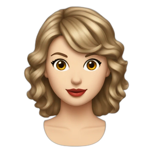 Taylor Swift with a brunette girl sticker
