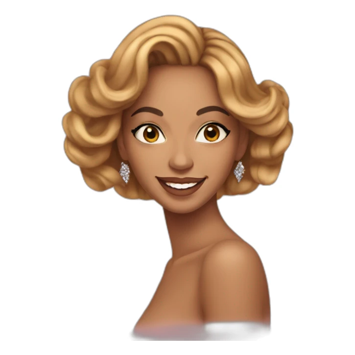 Beyoncé has a beautiful face with delicate features, expressive eyes and a dazzling smile. She is really beautiful  sticker