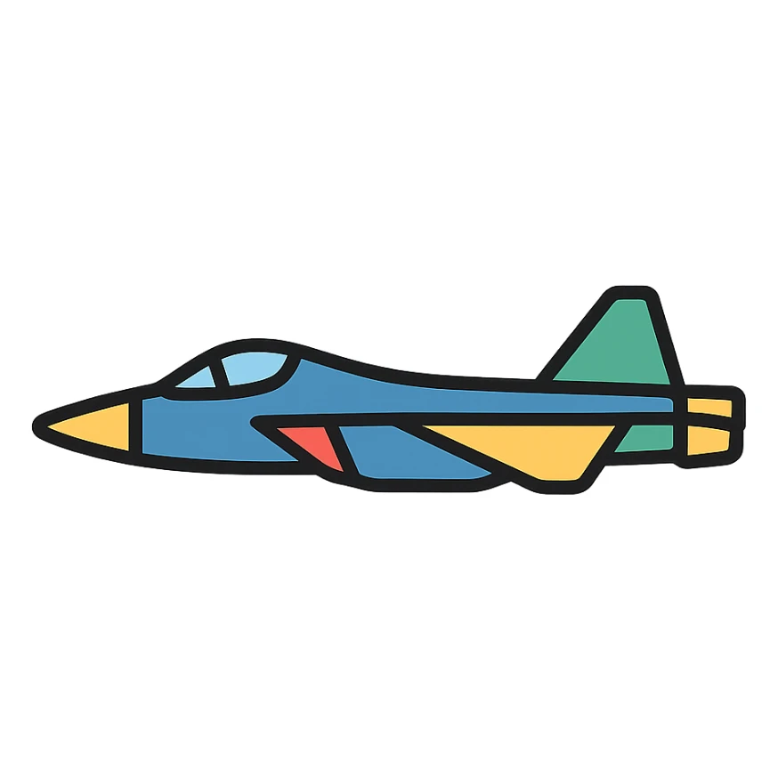 Sukhoi Su-57 stealth jet, side view sticker