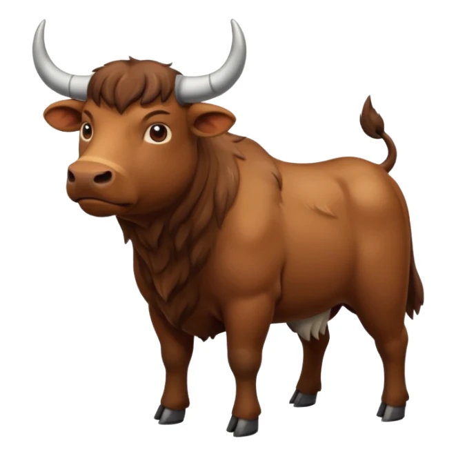 High resolution of  full body An ox sticker