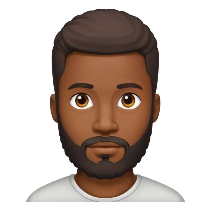 Black man with low cut hair and beard sticker
