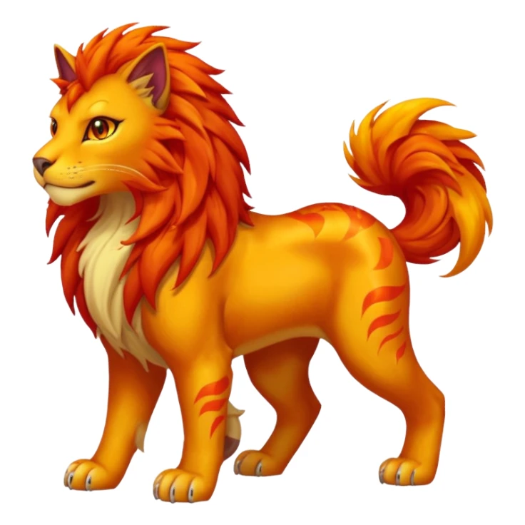Pyroar-Fakémon-hybrid-creature (full body)  sticker