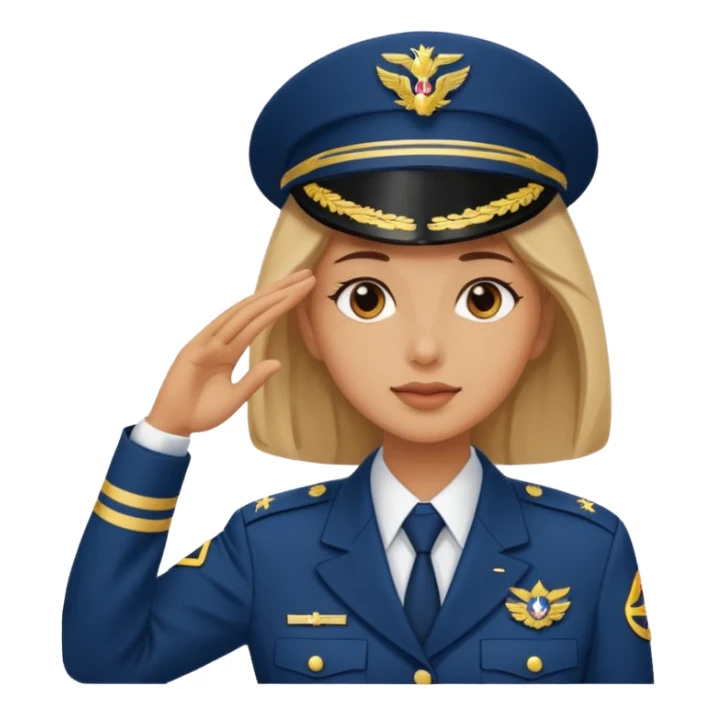 woman salute sticker