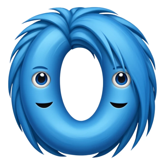 Letter o Blue With Hair With the letter H, which is greater, the same thing sticker