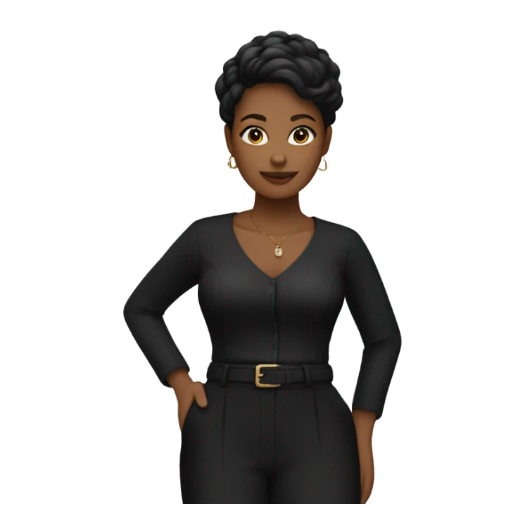 Women’s fall black outfit sticker