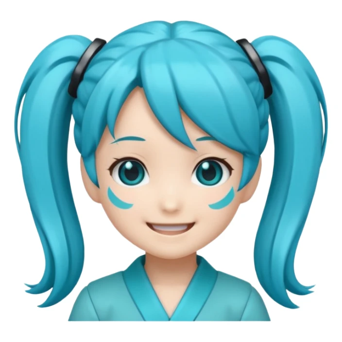 Hatsune Miku as a emoji and is chibi sticker