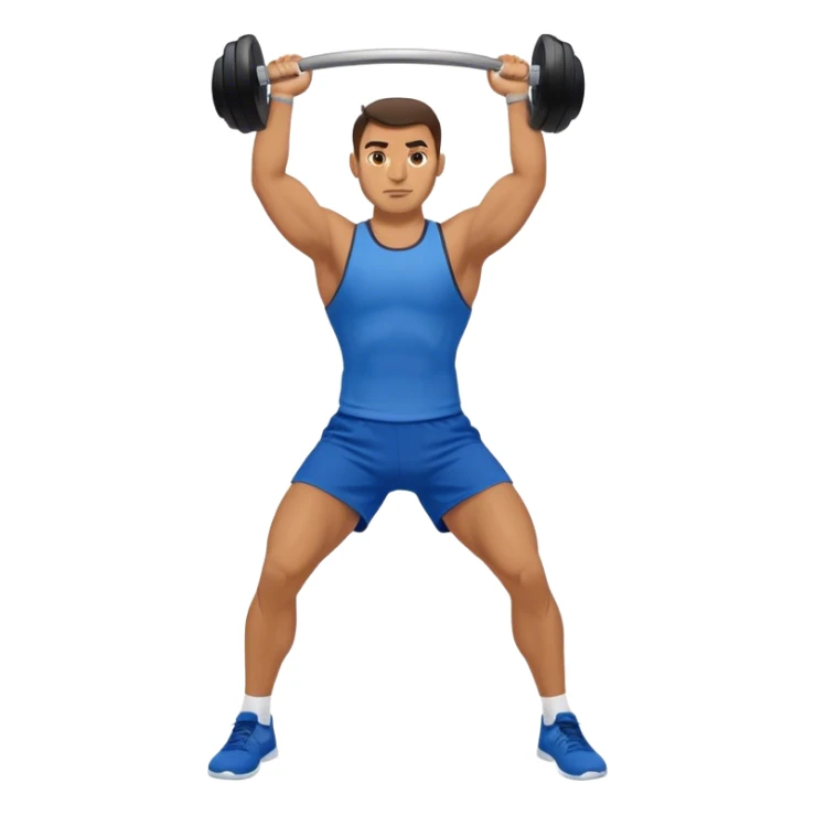 blue shorts man doing kettlebell swings sticker