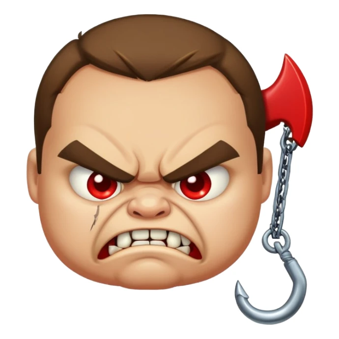 Generate Pudge from the game dota 2, who is angry sticker