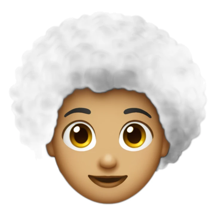 top down view of afro hair from the air sticker