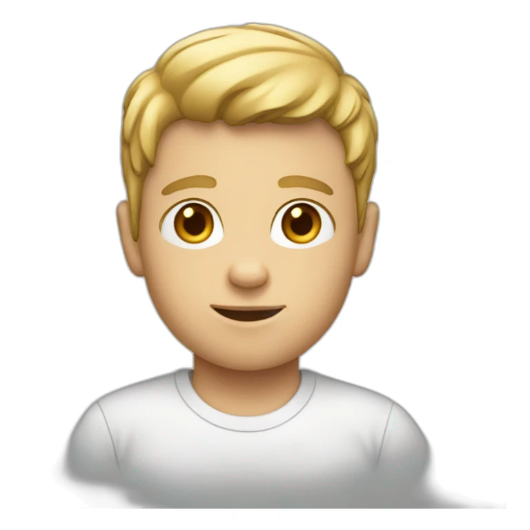 white boy wearing a t shirt sticker