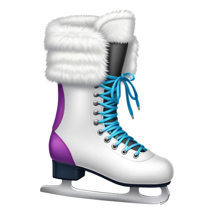 figure skating boot with colorful leg warmers pulled up over the skates sticker
