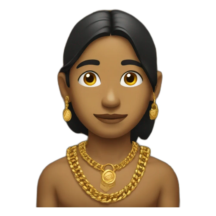 Indian Person with gold chain sticker