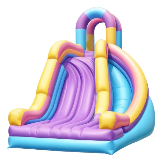 a bouncy inflatable pastel play slide sticker