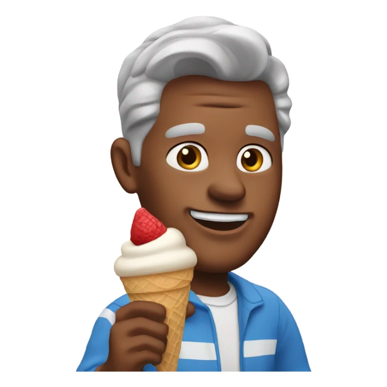Ken Carson eating a ice cream cone sticker