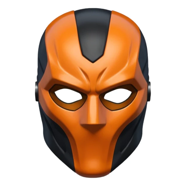 Death stroke mask all black no orange sticker