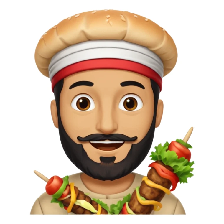 lebanese person eating kebab sticker