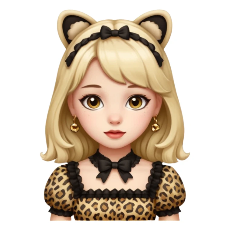Leopard lolita dress sticker