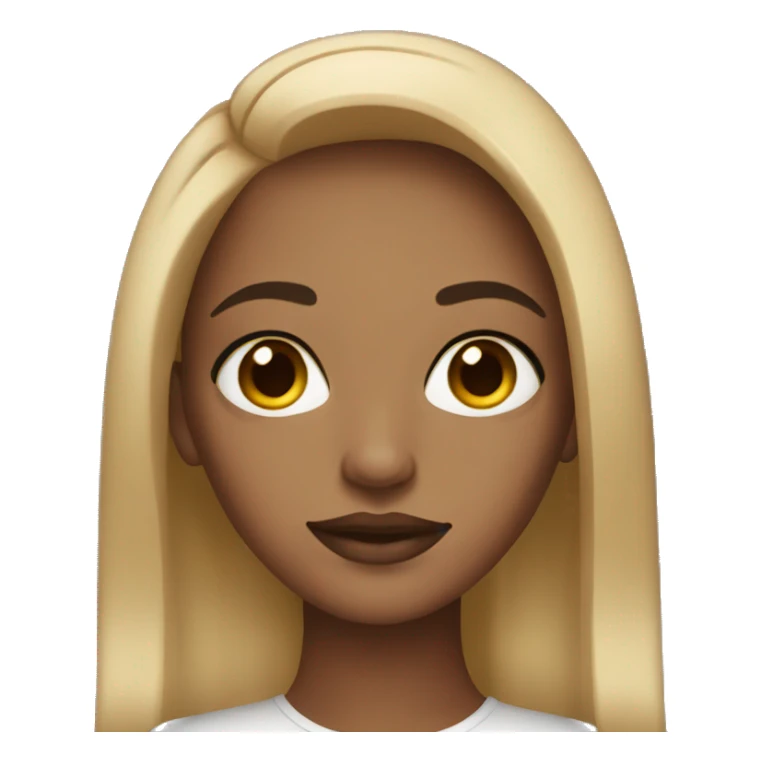 a dark blonde girl with makeup  sticker