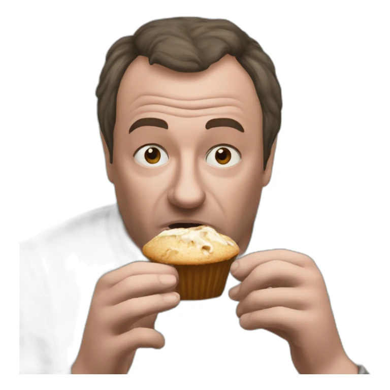 Barry from Eastenders eating a muffin without using his hands sticker