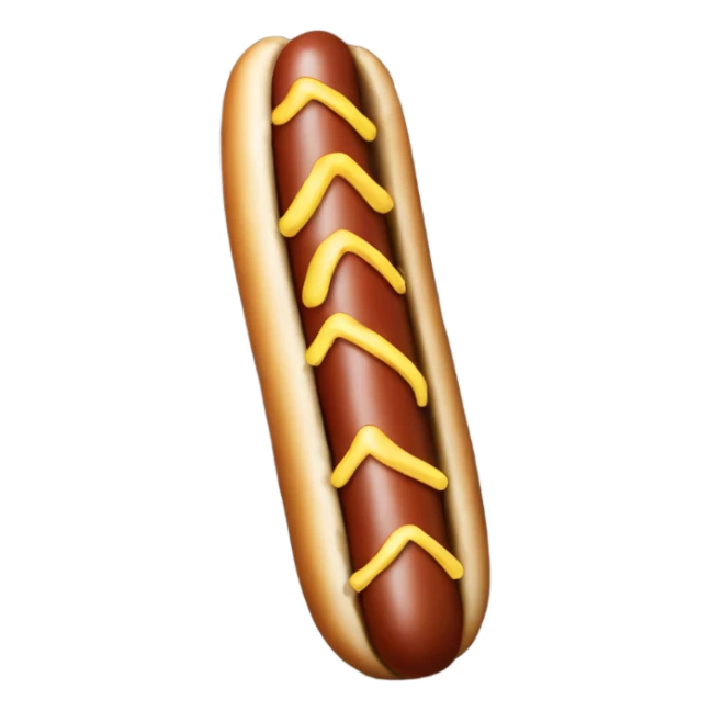 A long hotdog coming out of fence sticker