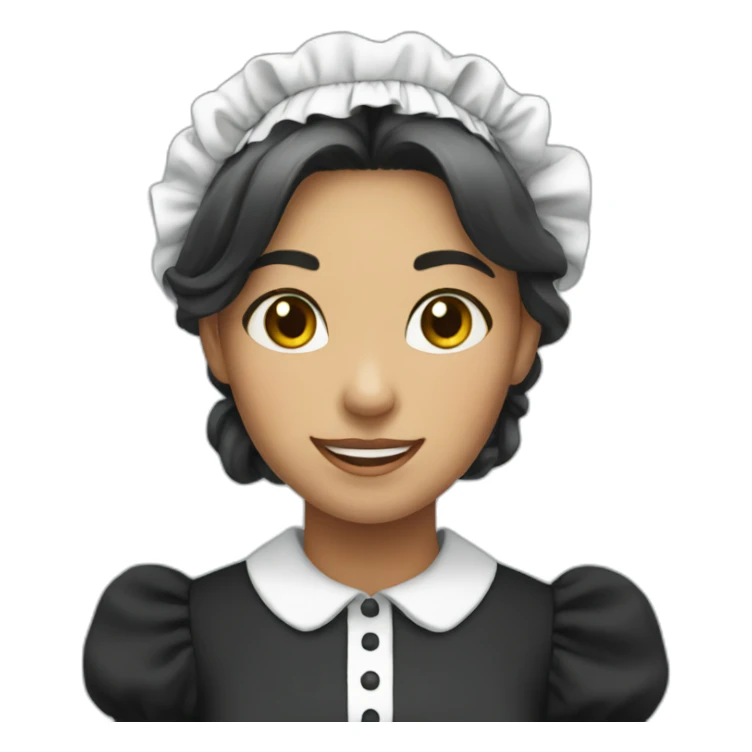 girl maid smile sticker