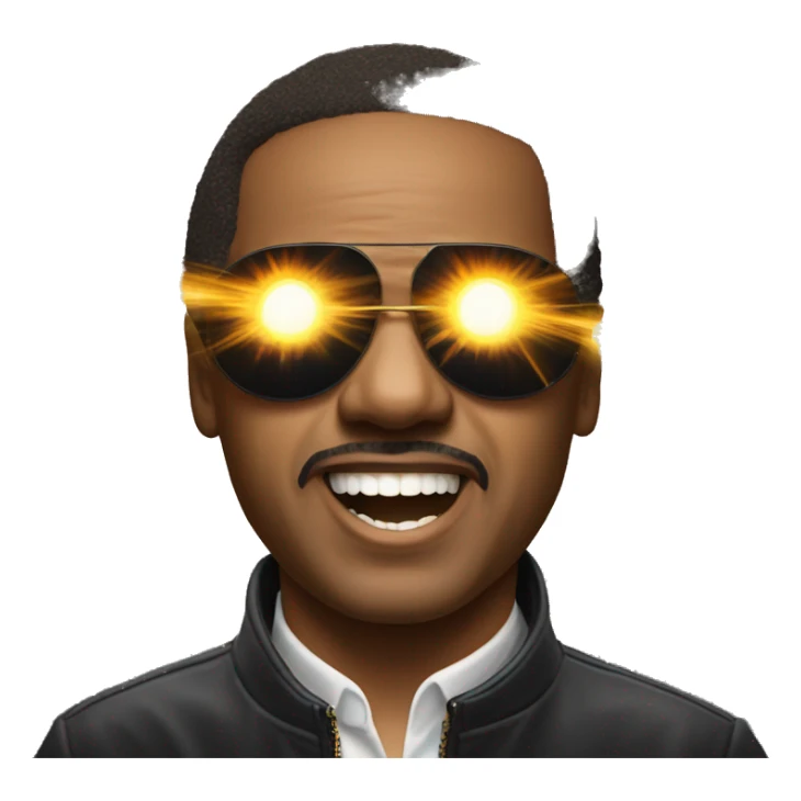 Stevie wonder shooting lasers out of eyes wi Tom sticker