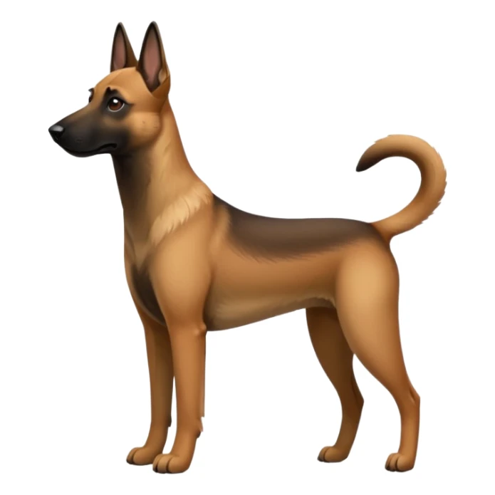 Realistic Belgian malinois dog sticker
