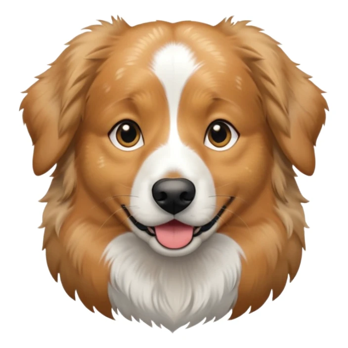 Australian Shepherd golden retriever tan eyebrows  black and speckled grey fur on chest.  sticker