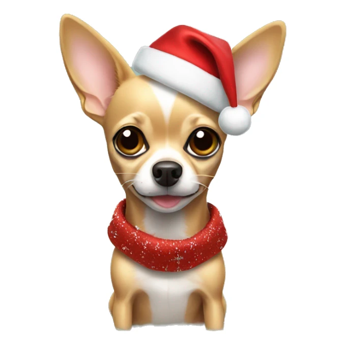 Chihuahua with Christmas attire sticker