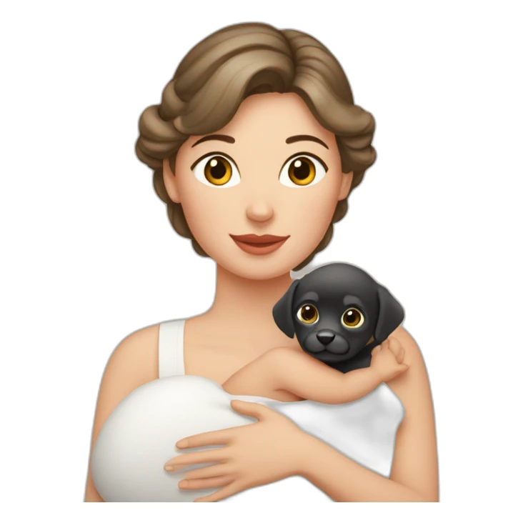 Femme française et son bébé sticker