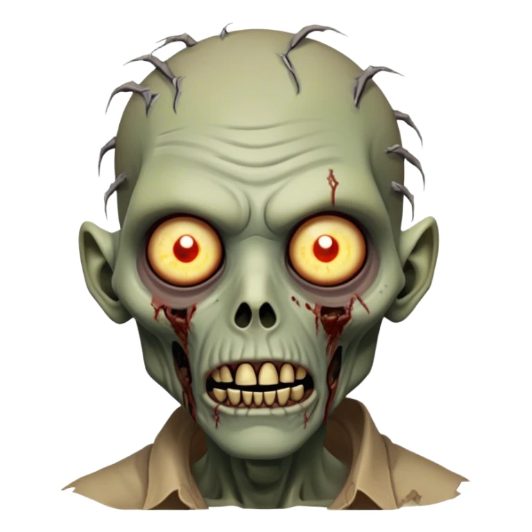 Cinematic Realistic WoW undead friendly zombie Portrait, head tilted epicly and inquisitively, showcasing grim resilience and defiant strength. His withered, pallid skin and intense, glowing eyes contrast starkly with his worn, earth-toned clothes, rendered in meticulous detail. With dynamic, high-contrast lighting and high shine, this portrait exudes an epic aura, capturing the relentless will of a battle-hardened undead friendly zombie. sticker