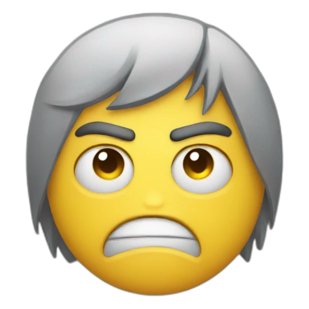 Emoji who angry in the car sticker