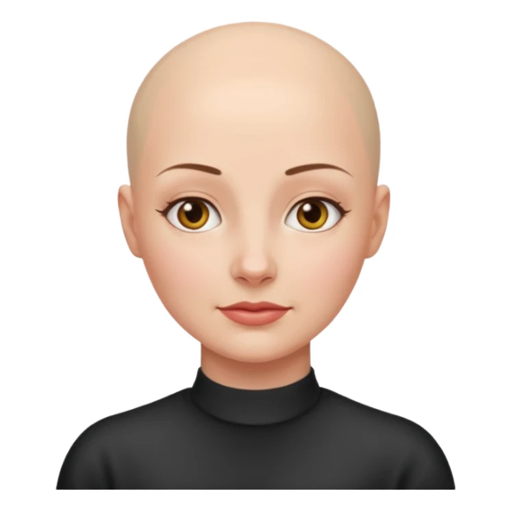 bald woman sticker