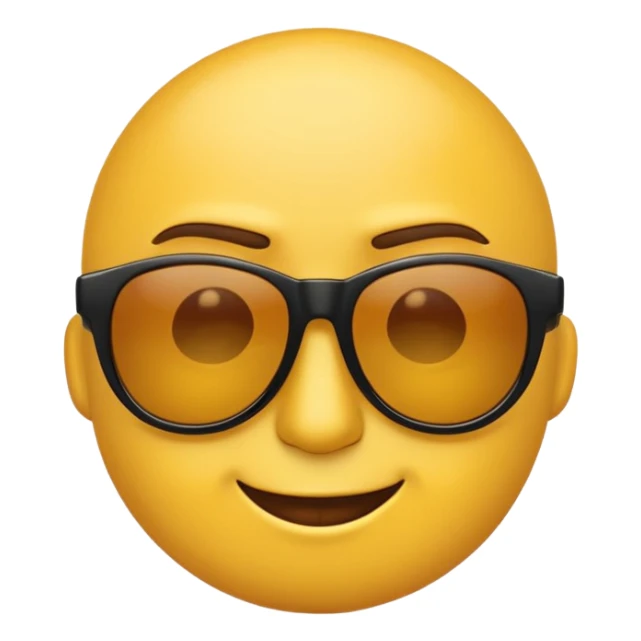 arrogant emoji wearing dark sunglasses sticker