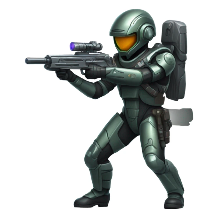 Martian secret service mercenary aiming rifle sticker