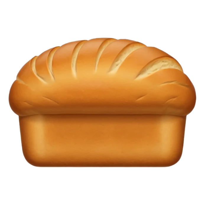 loaf bread object icon, classic bread loaf, golden brown crust, soft texture, 3D cartoon, mobile game icon style, centered, clean background, no text, no watermark
 sticker