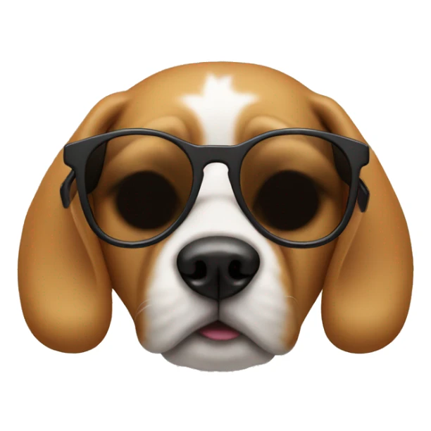 dog with sunglasses smoking  sticker