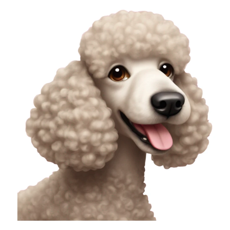 poodle with me i have a mole on my cheek we are happy sticker