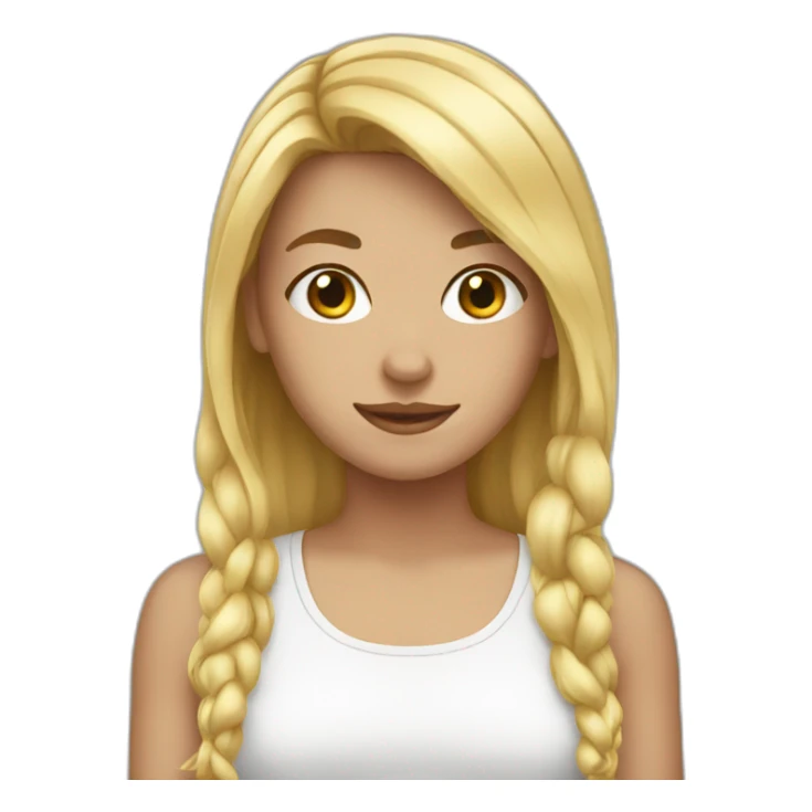 white teenage girl sticker