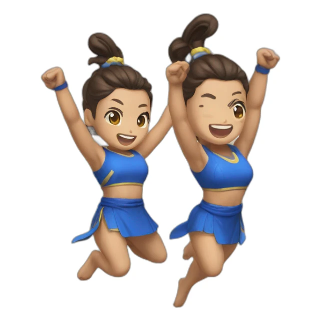 old Chun-Li raise raise arms and jump high sticker