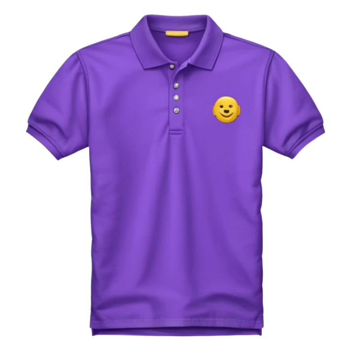 Purple half sleeves polo tshirt sticker