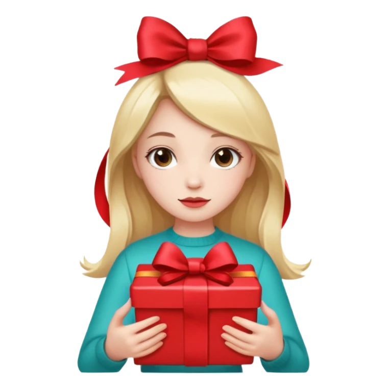 🥳🎀 Tokat takan kız elinde hediye var sticker